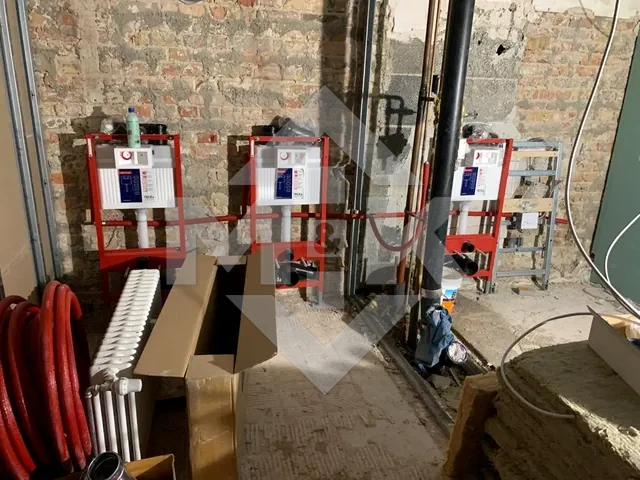 Vorwandinstallation für mehrere Sanitärobjekte